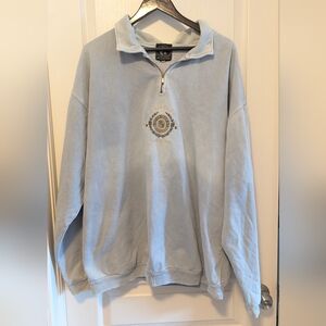 Vintage Oversized quarter zip sweater unisex
